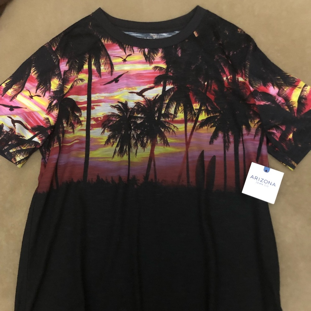 Arizona Jean Co. Sunset Tropical Shirt NWT